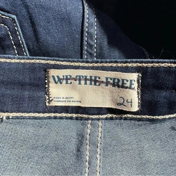 NWT Free People Just Float On Flare Jeans Denim High Rise We The Free Midnight - Picture 11 of 16